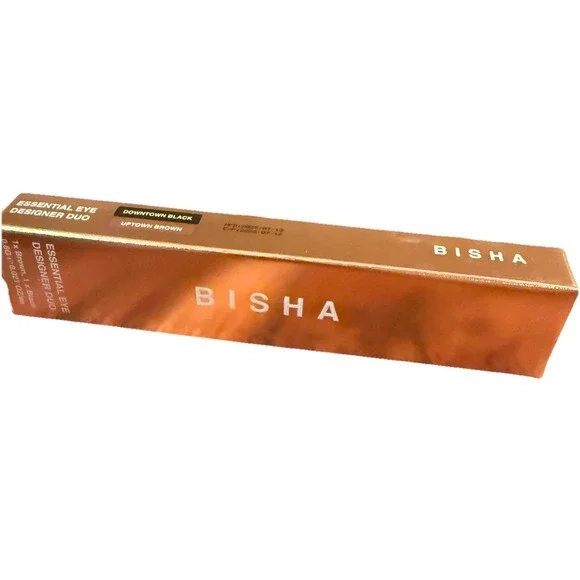 Bisha Essential Eye Designer Duo Set Downtown Black & Uptown Brown Full Size NIB - Picture 2 of 3